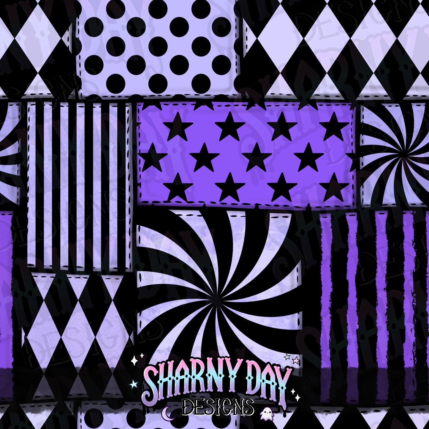 HEXTOBER - Circus Patchwork non-exclusive Seamless Pattern Design