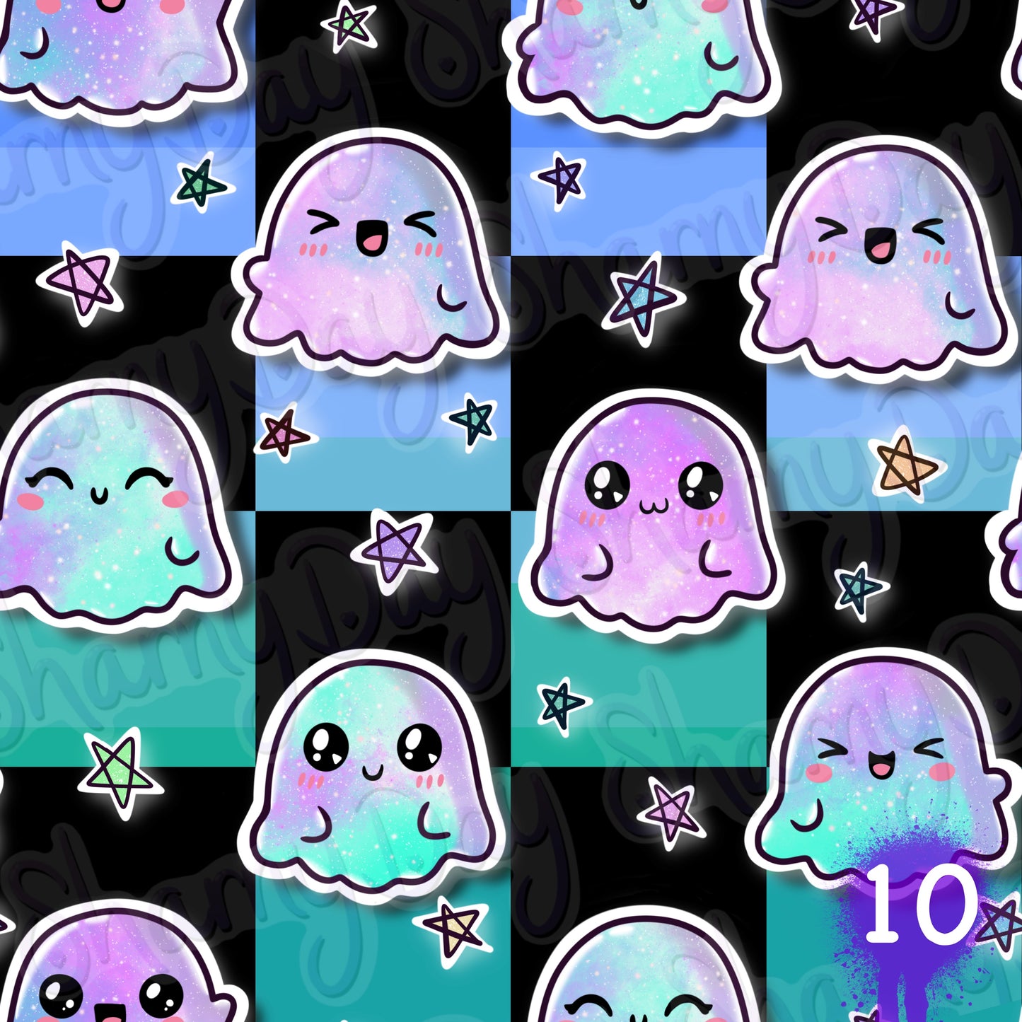 Galaxy Ghosts Exclusive Seamless Pattern