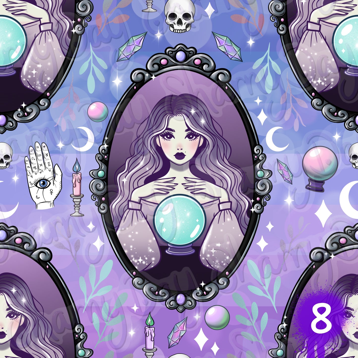 Fortune Teller Exclusive Seamless Pattern