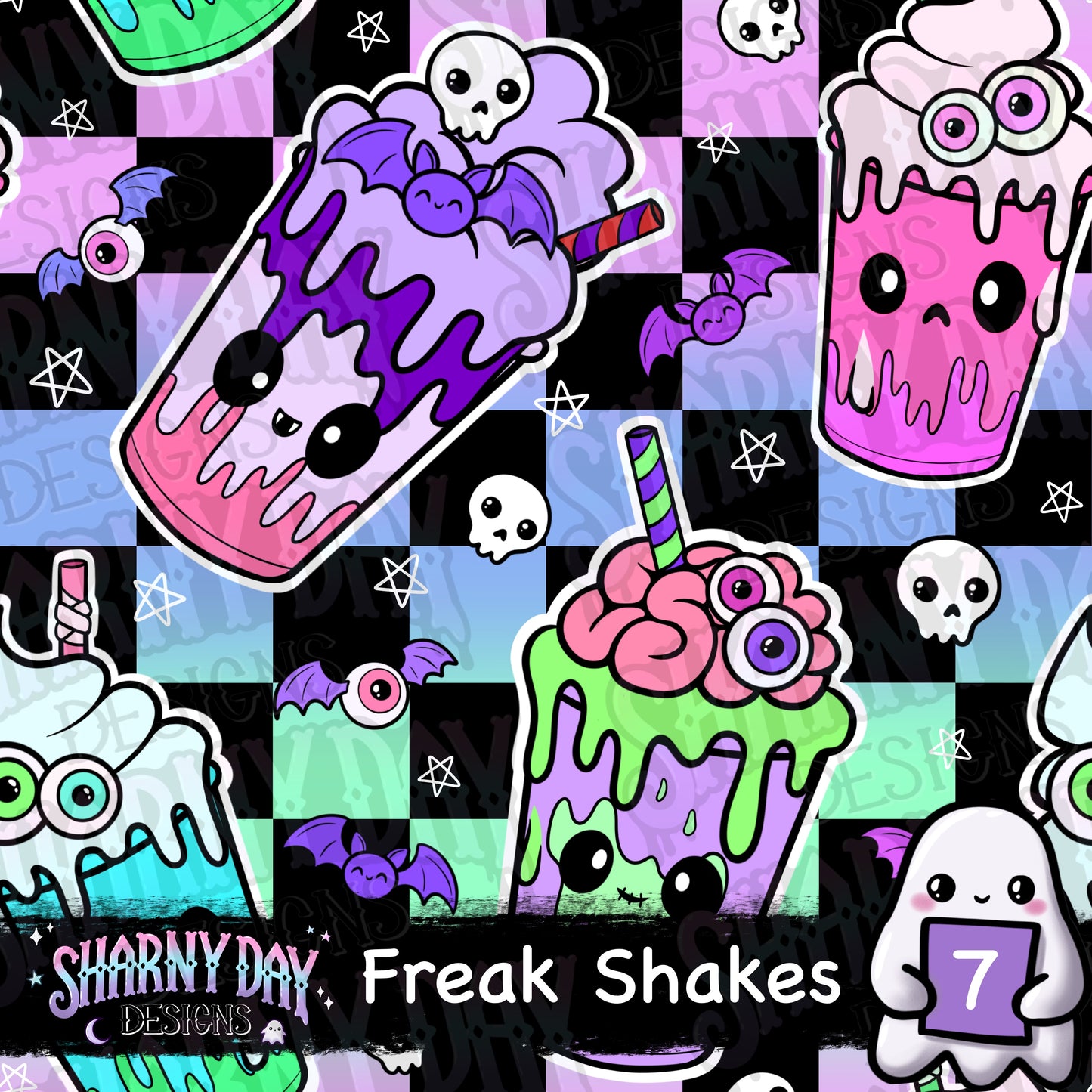 Freak Shakes Exclusive Seamless Pattern