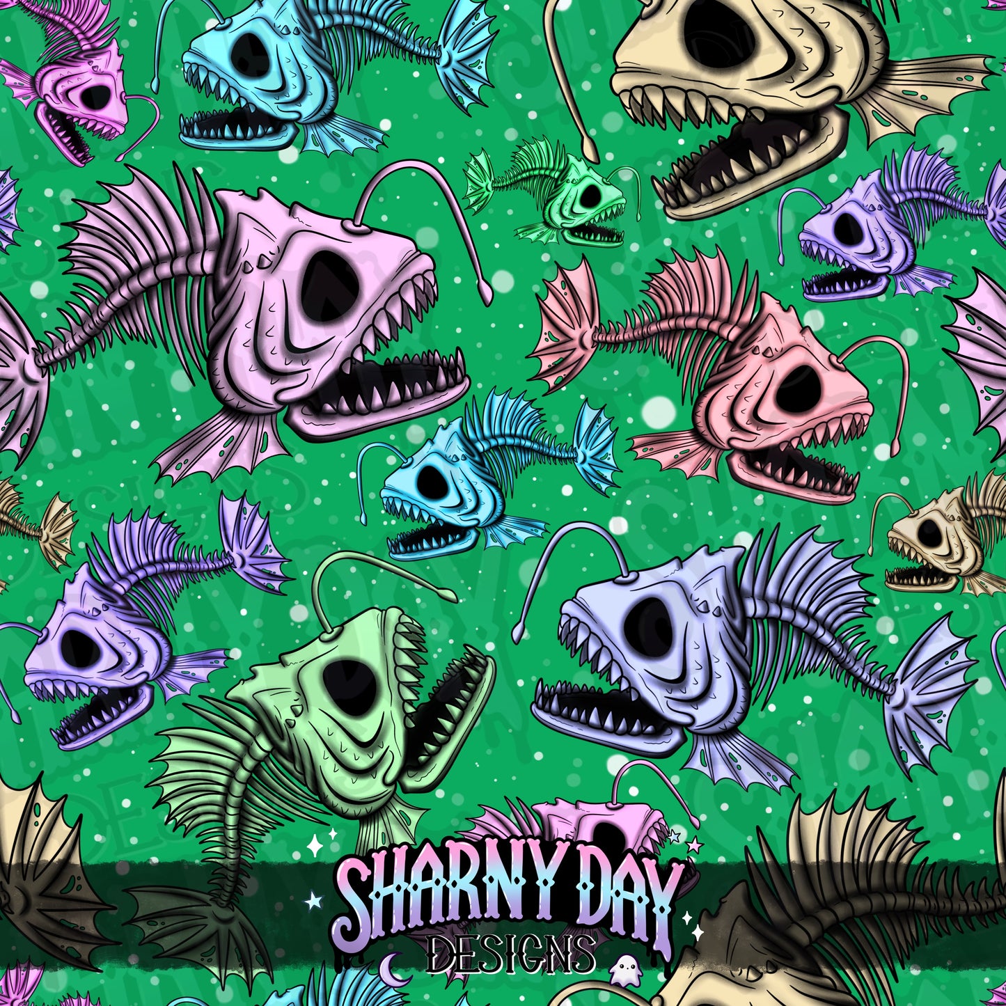 Angler Skelly Limited Seamless Pattern (2 available per colourway)