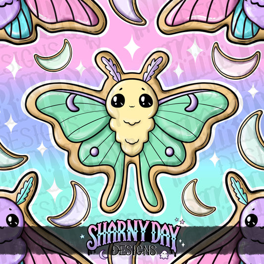 HEXTOBER - Moth Cookies Exclusive Seamless Pattern Design