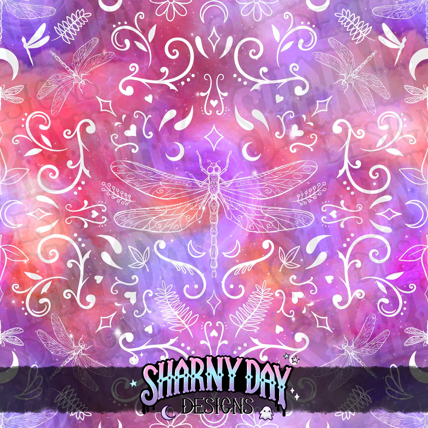 Dragonflies non-exclusive Seamless Pattern Design