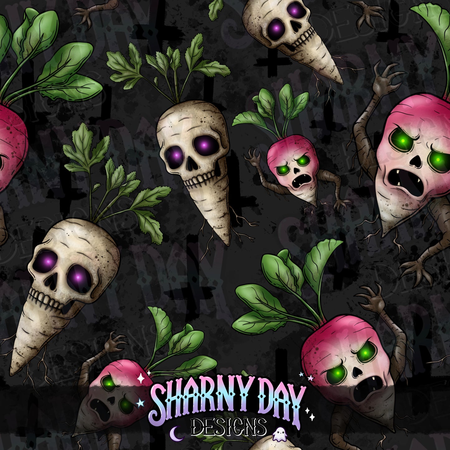 Angry Veggies Exclusive Seamless Pattern Design