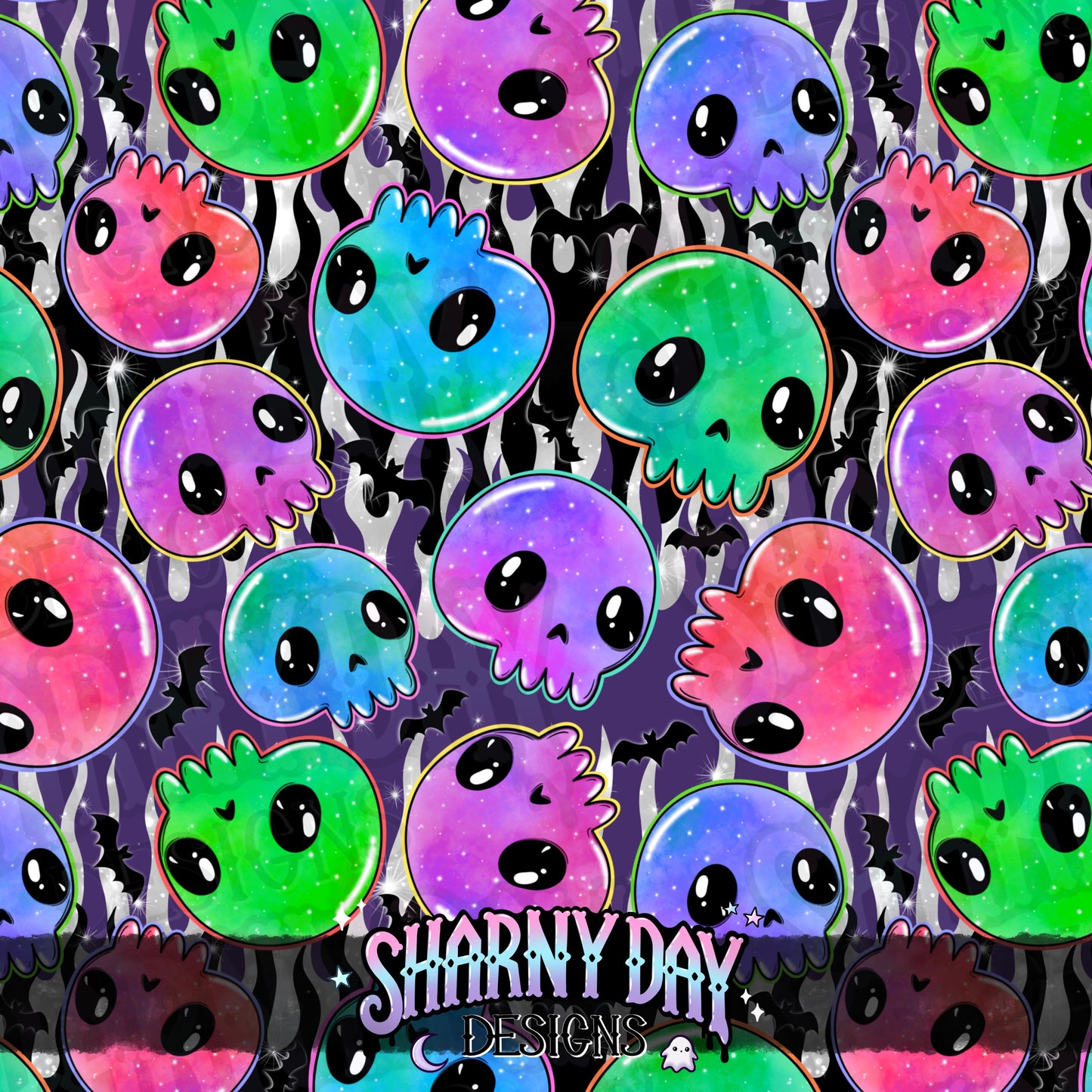 Galaxy Skulls Exclusive Seamless Pattern Design