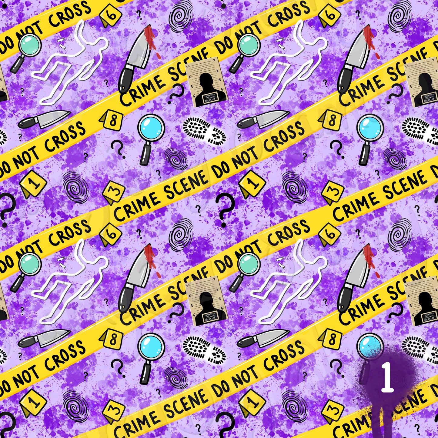Crime Scene Exclusive Seamless Pattern