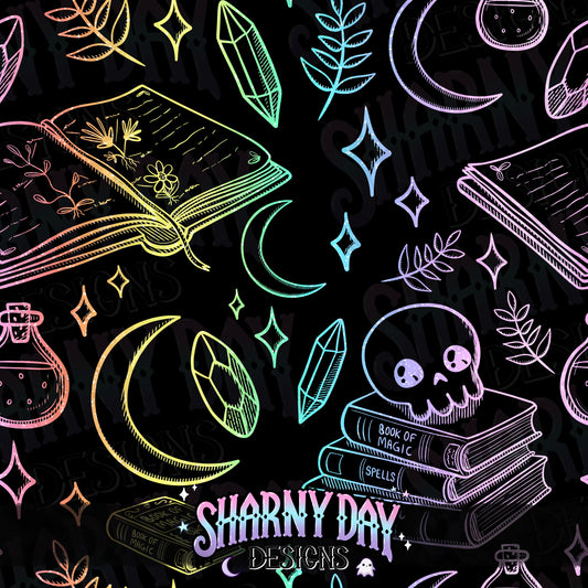 HEXTOBER - Spell Books non-exclusive Seamless Pattern Design