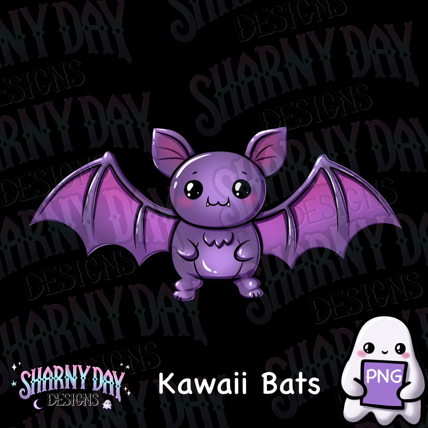 Kawaii Bat non-exclusive PNG