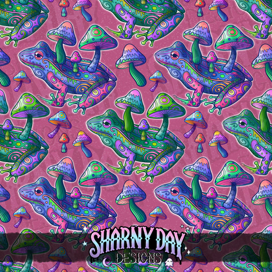 HEXTOBER - Psychedelic Frogs Exclusive Seamless Pattern Design