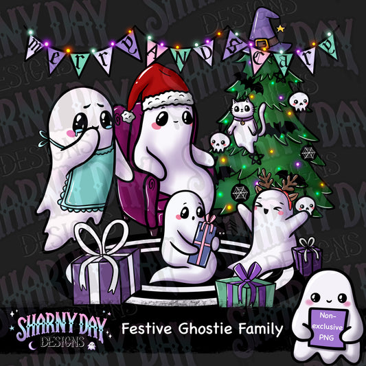 Festive Ghostie Family non-exclusive PNG