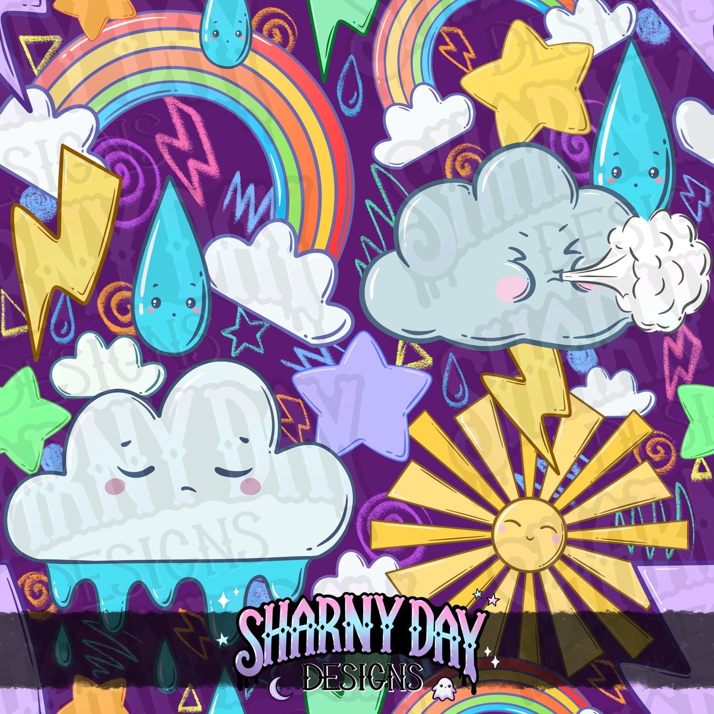 Decora Weather Seamless Pattern Design