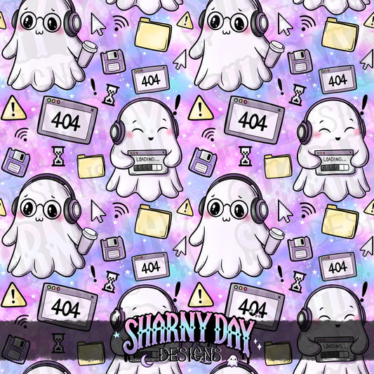 HEXTOBER - Kawaii Nerd Ghosties (digital) - Limited Seamless Pattern Design
