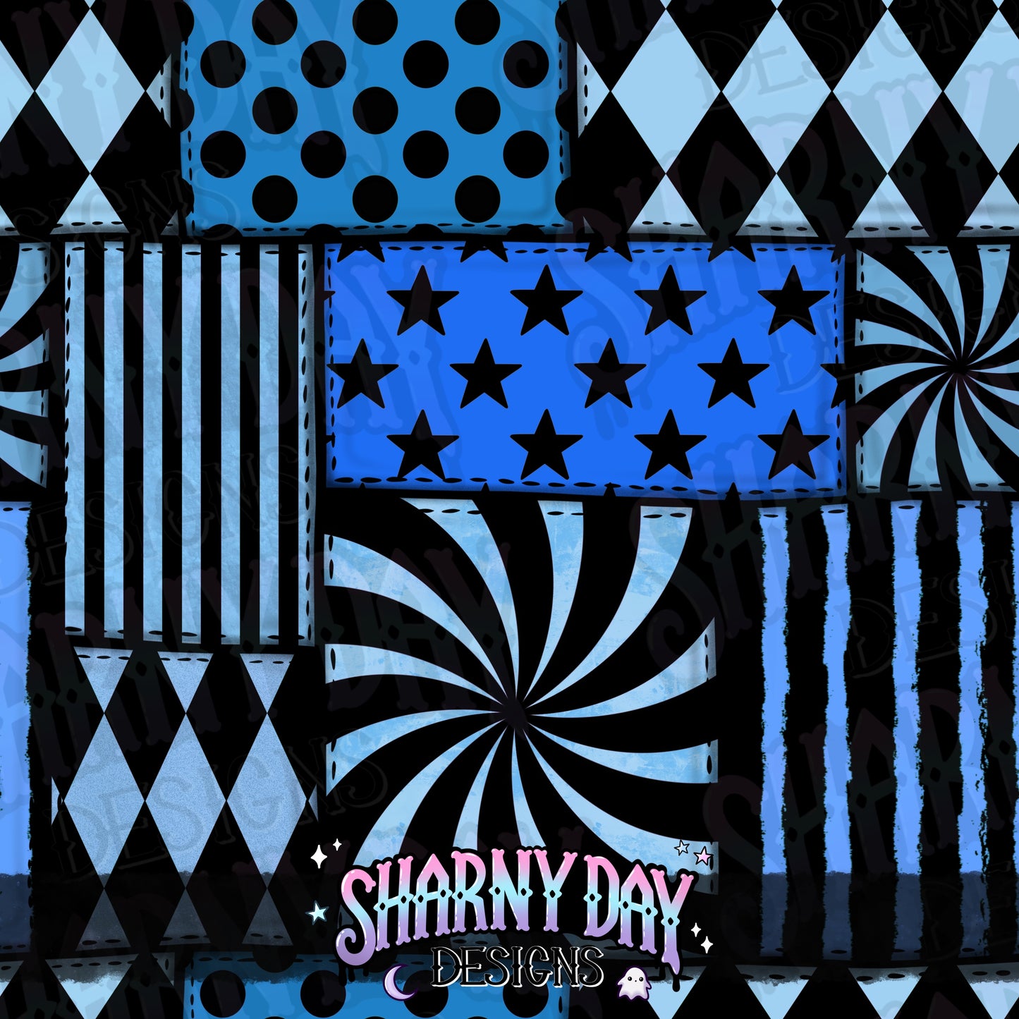 HEXTOBER - Circus Patchwork non-exclusive Seamless Pattern Design