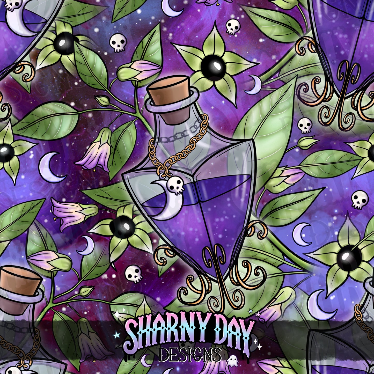 HEXTOBER - Belladonna Limited Exclusive Seamless Pattern