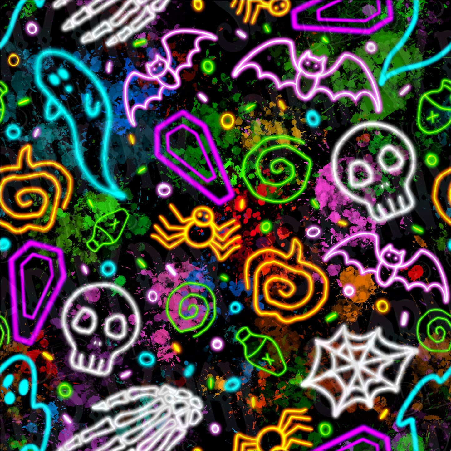 Neon Nightmare Exclusive Seamless Pattern