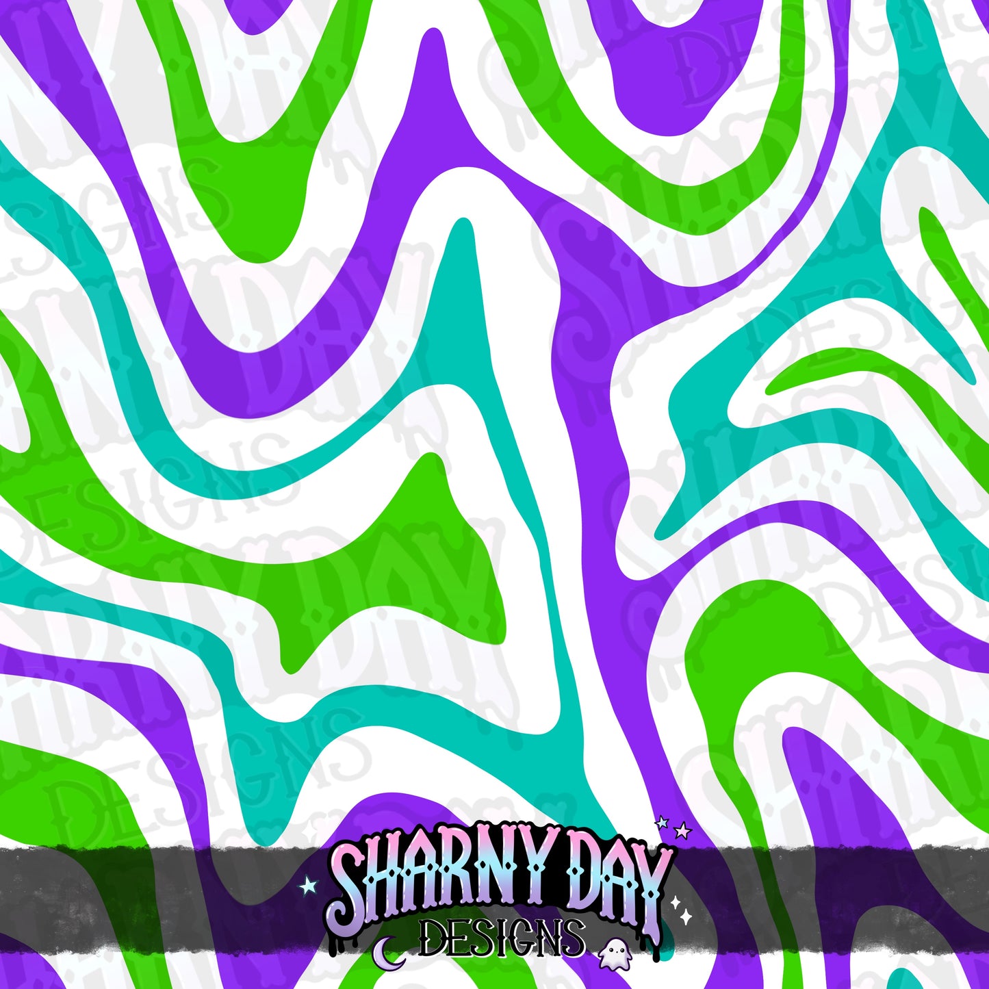 Retro Swirly Vibes Exclusive Seamless Pattern Design