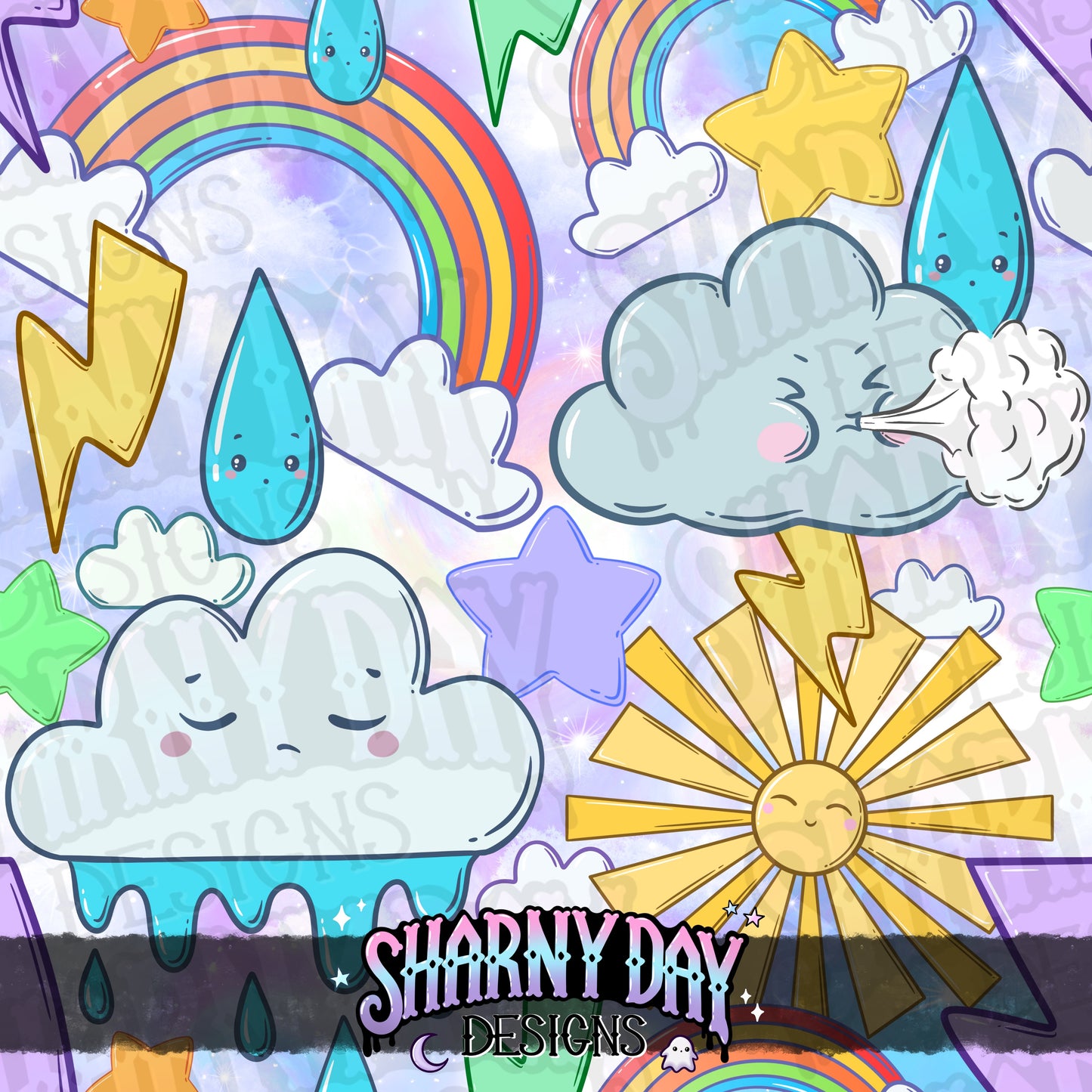 Decora Weather Seamless Pattern Design