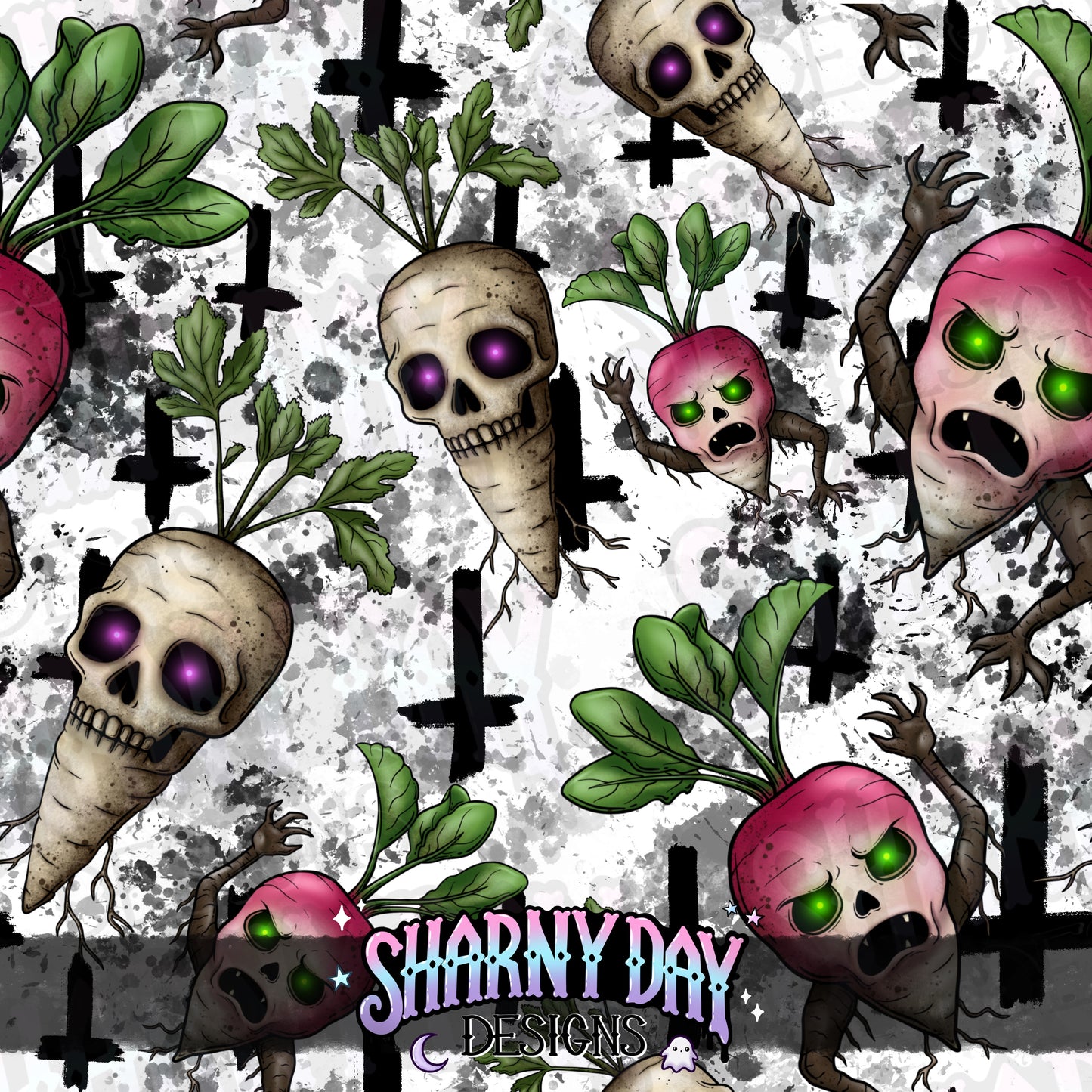 Angry Veggies Exclusive Seamless Pattern Design