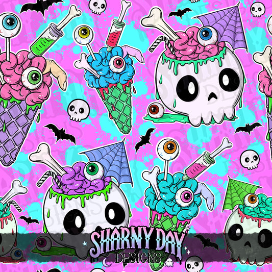 Zombie Sweet Treats Exclusive Seamless Pattern Design