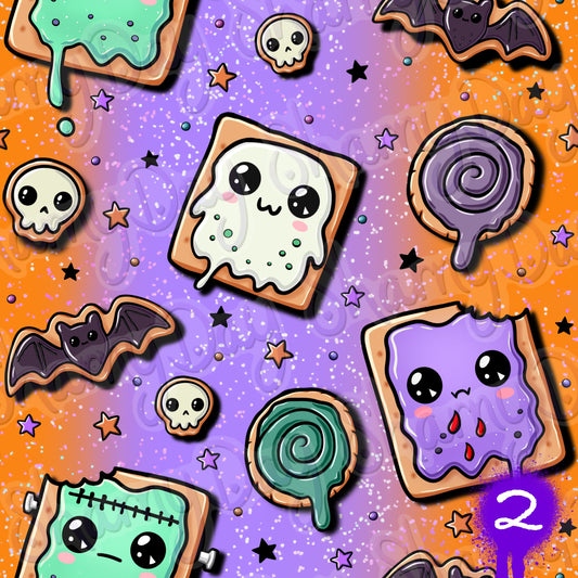 Kawaii Spoopy Treats Exclusive Seamless Pattern