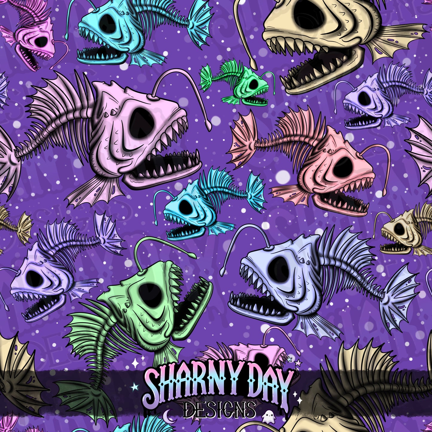 Angler Skelly Limited Seamless Pattern (2 available per colourway)
