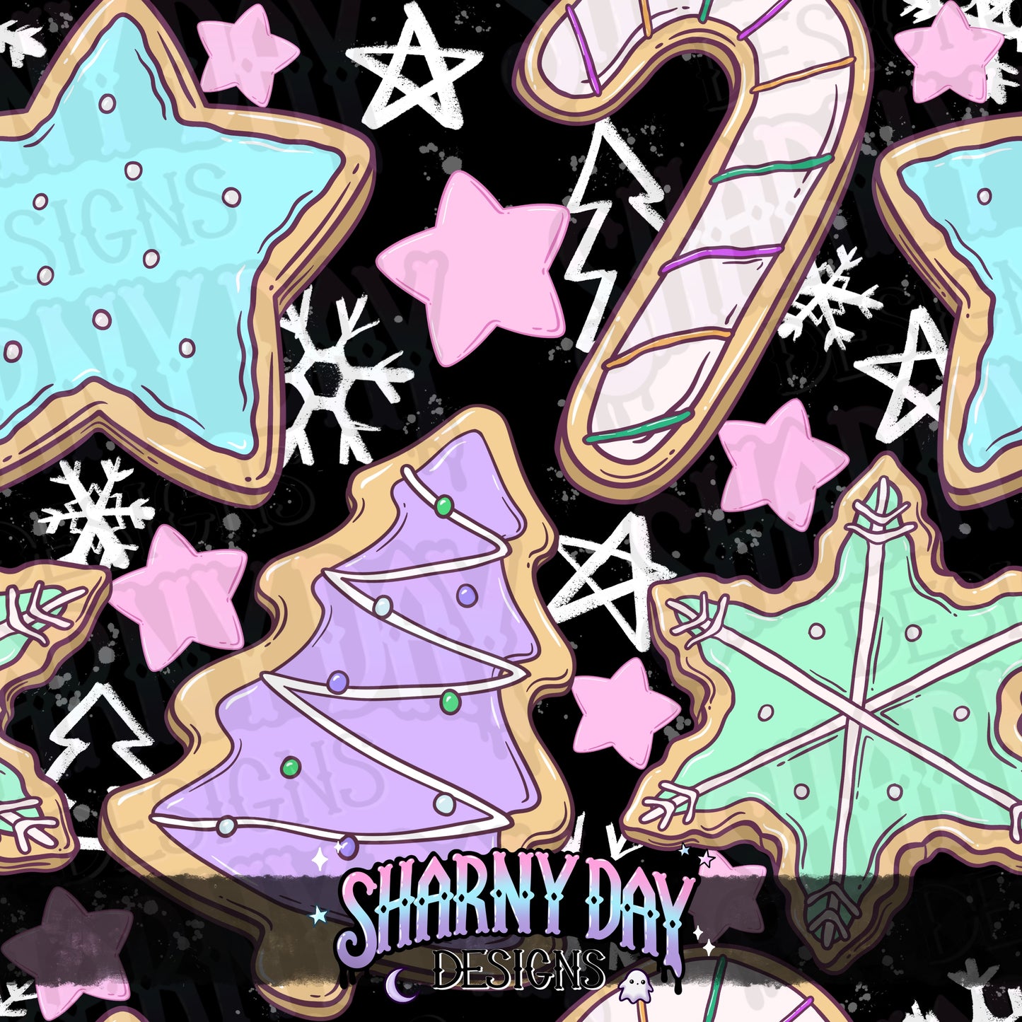 Winter Cookies Exclusive Seamless Pattern Design
