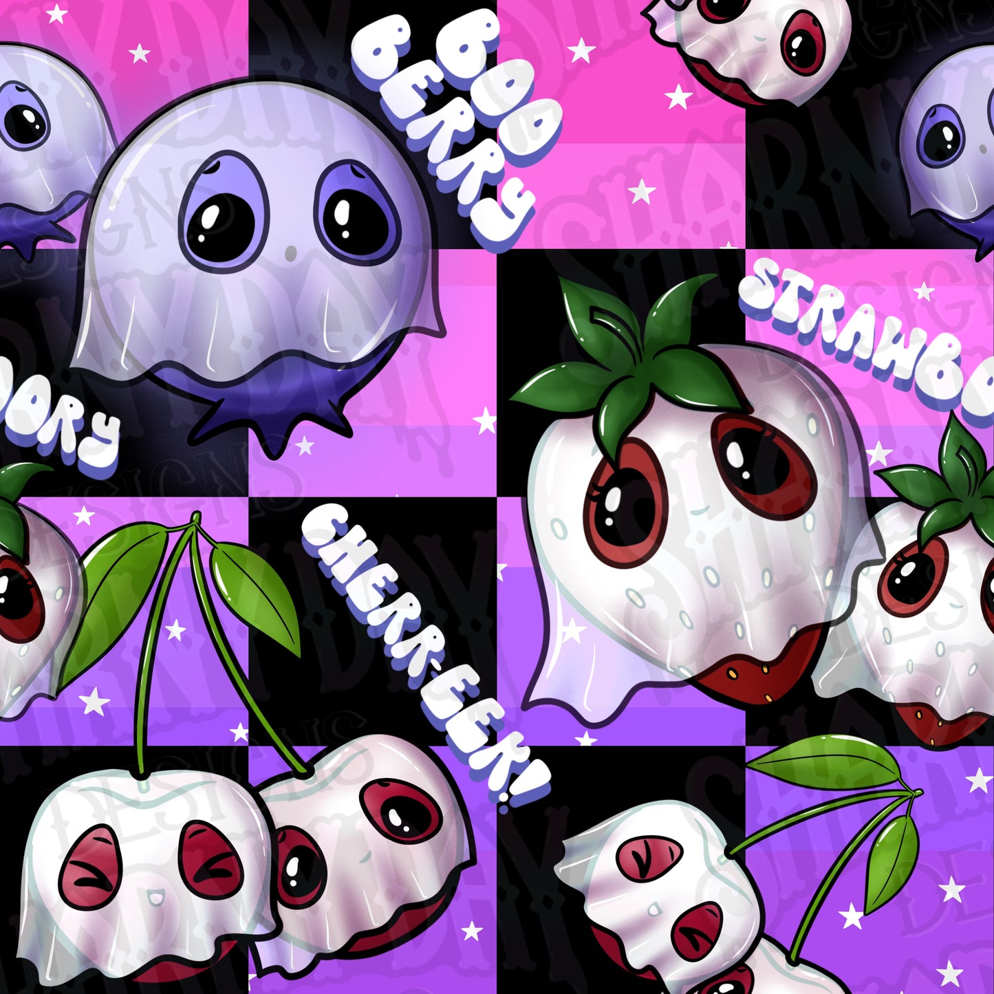 Fruity Boos Exclusive Seamless Pattern Design