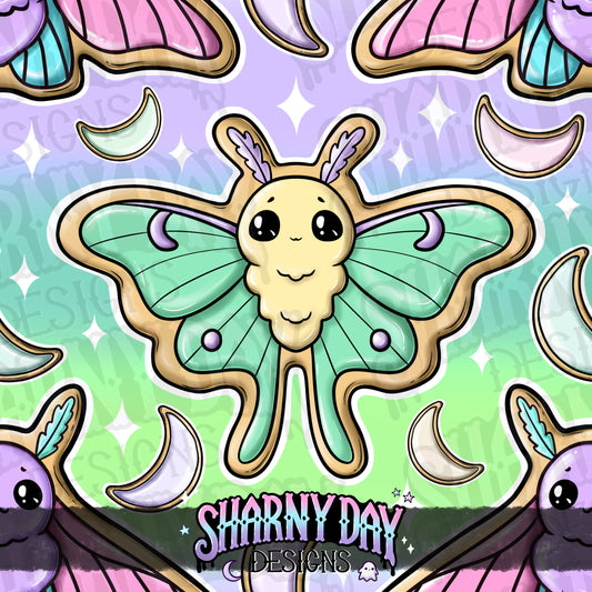 HEXTOBER - Moth Cookies Exclusive Seamless Pattern Design