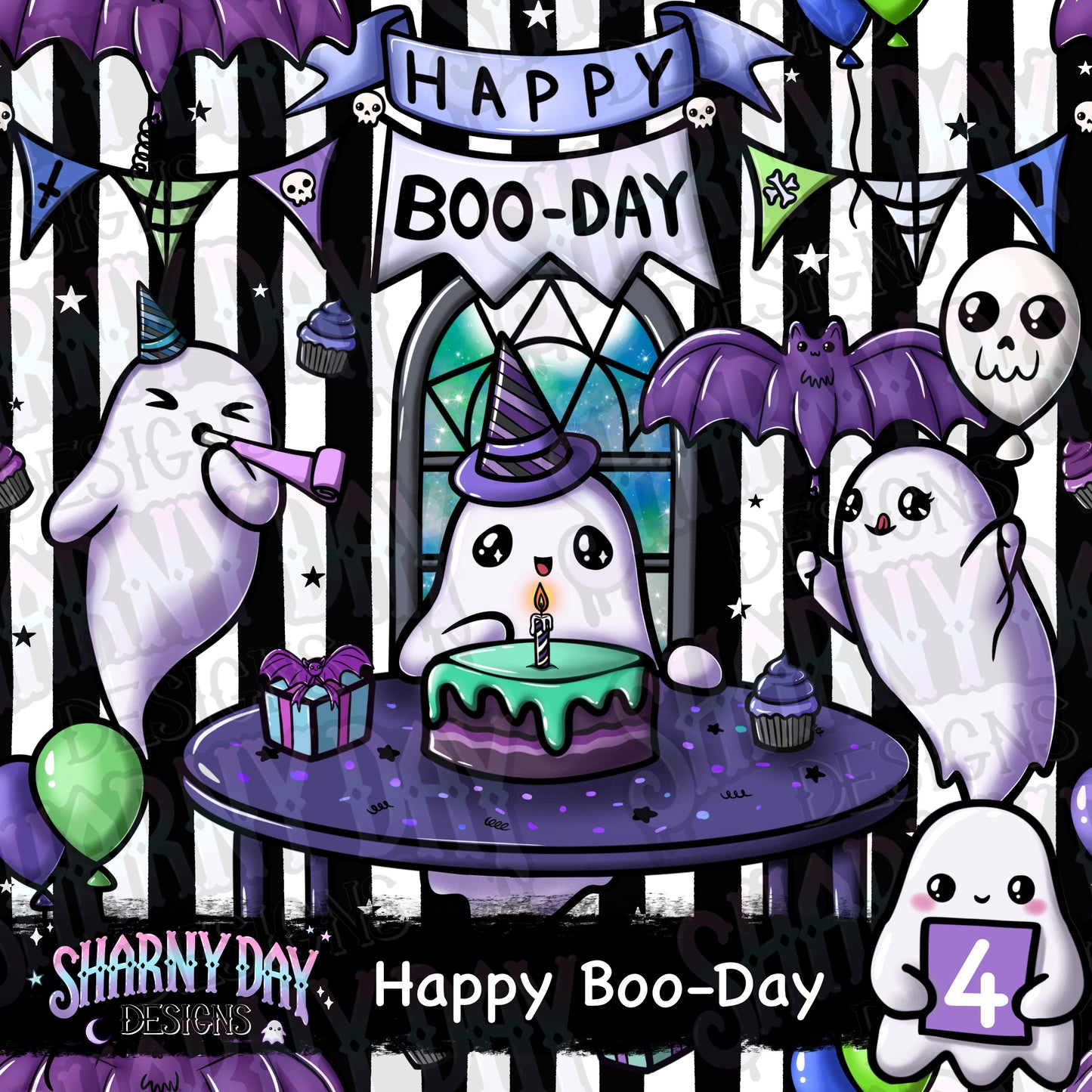 Happy Boo-Day Exclusive Seamless Pattern