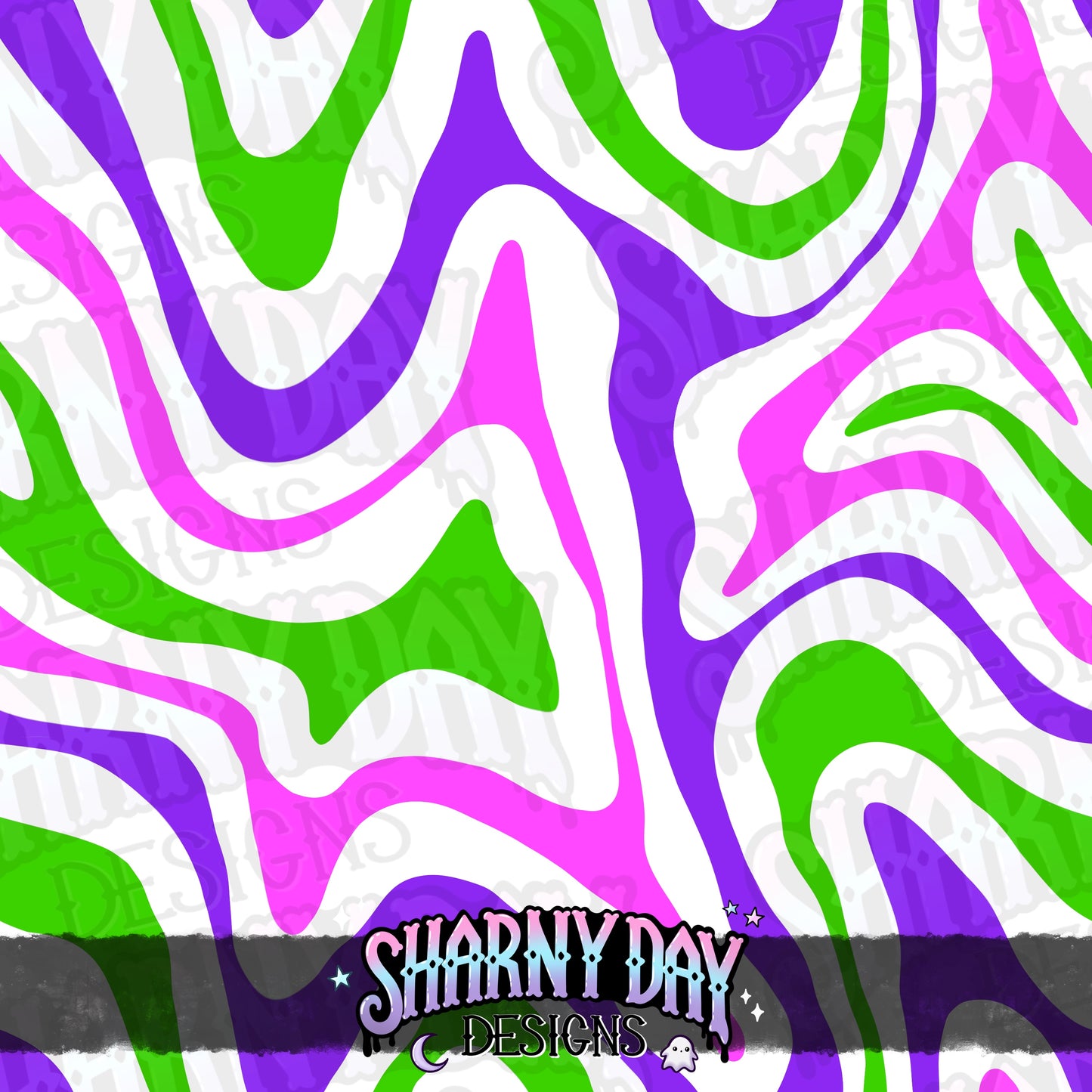 Retro Swirly Vibes Exclusive Seamless Pattern Design