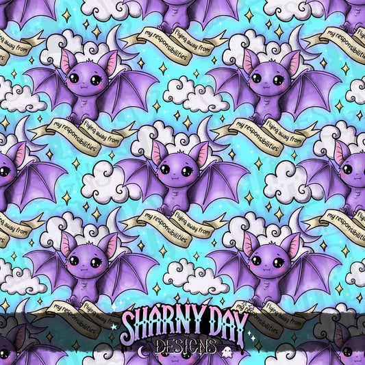 HEXTOBER - Flying Away From My Responsibilities (tattoo) - Exclusive Seamless Pattern Design