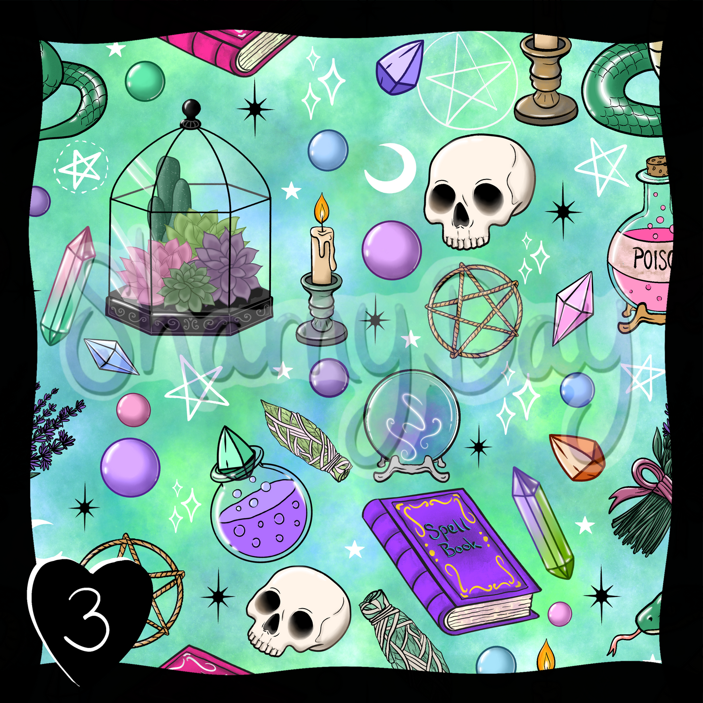 The Witch is In Exclusive Seamless Pattern