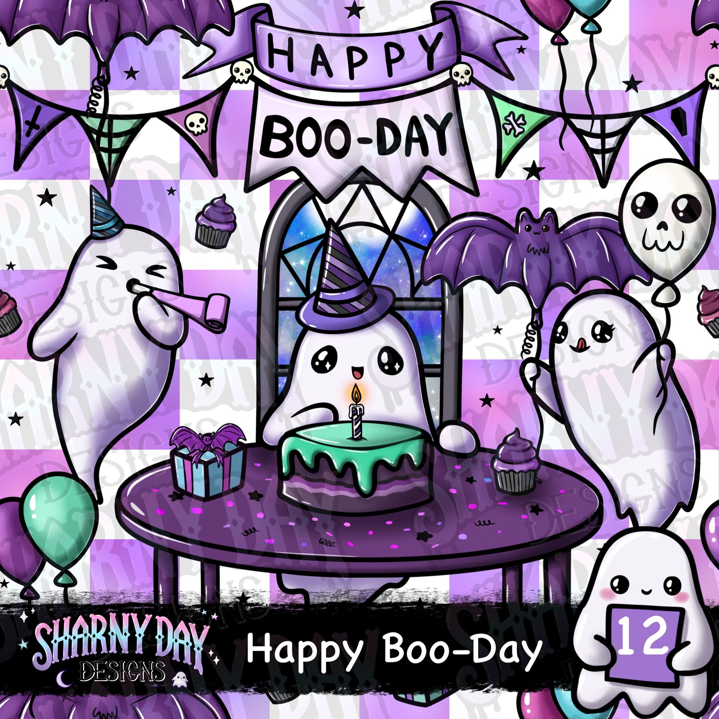Happy Boo-Day Exclusive Seamless Pattern