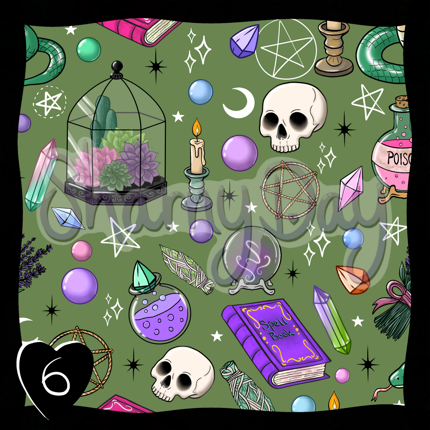 The Witch is In Exclusive Seamless Pattern