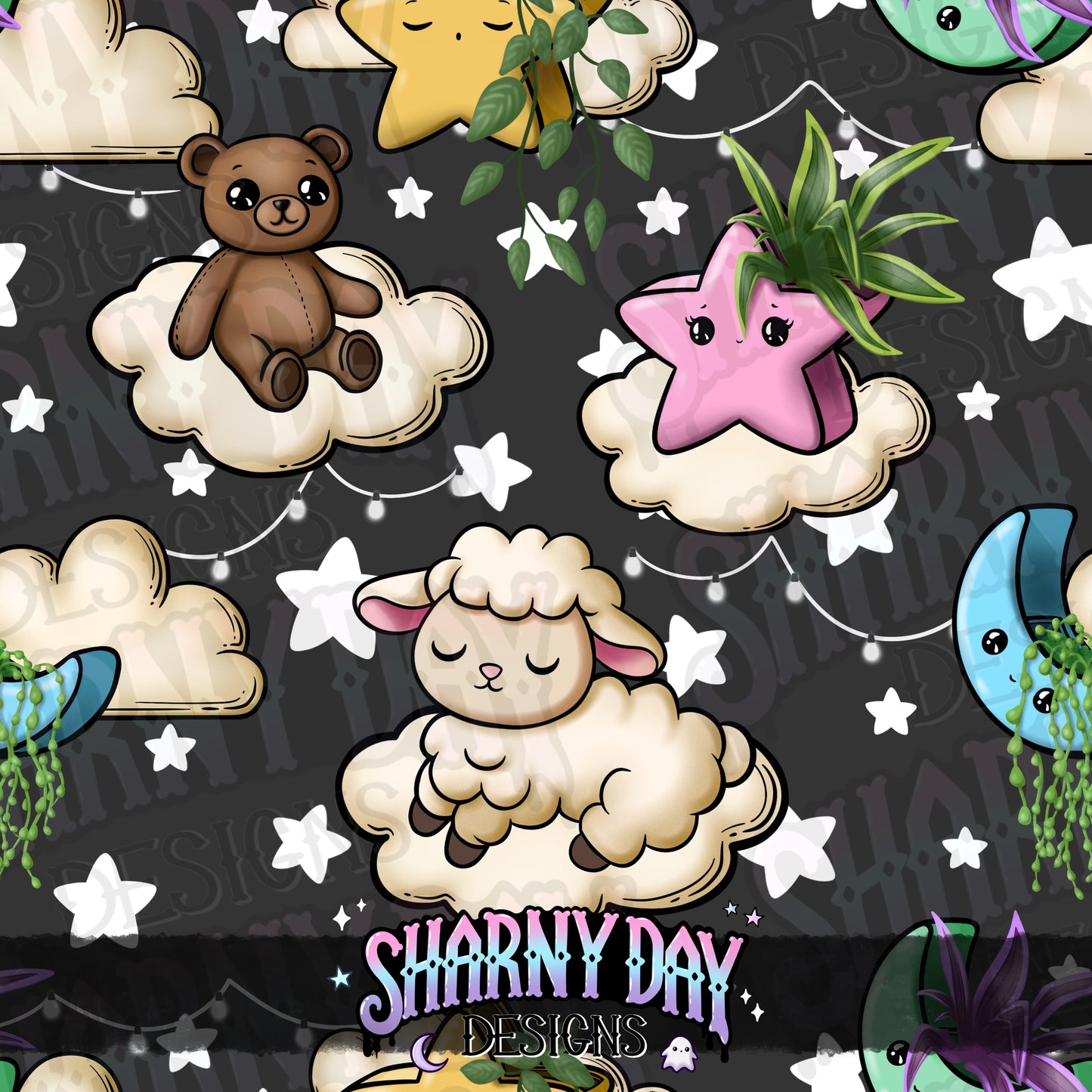 Sleepy Cozy Exclusive Seamless Pattern Design