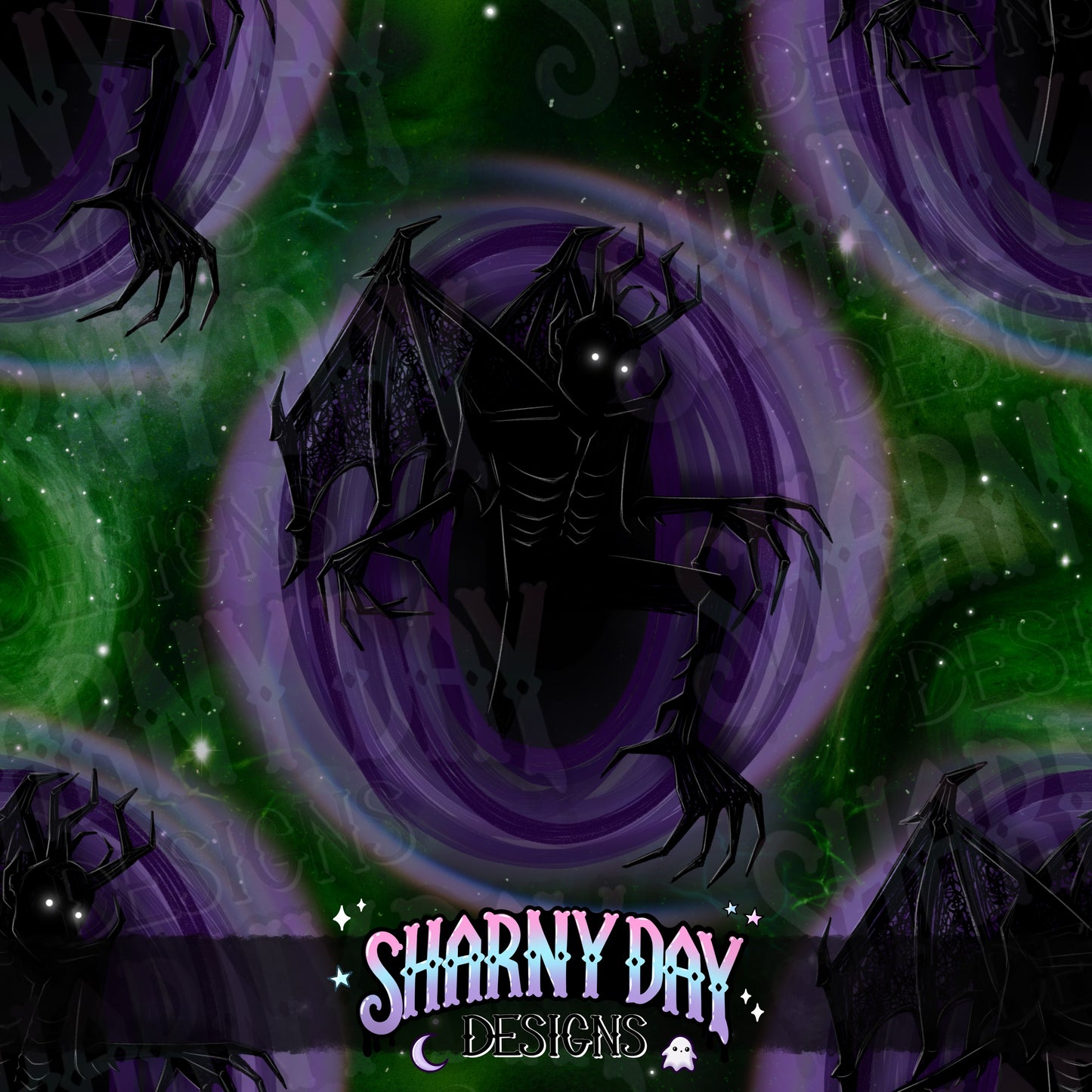 HEXTOBER - Void Demon Exclusive Seamless Pattern Design + FREE sub