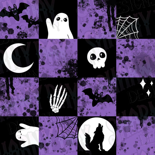 Spoopy Check non-exclusive Seamless Pattern Design