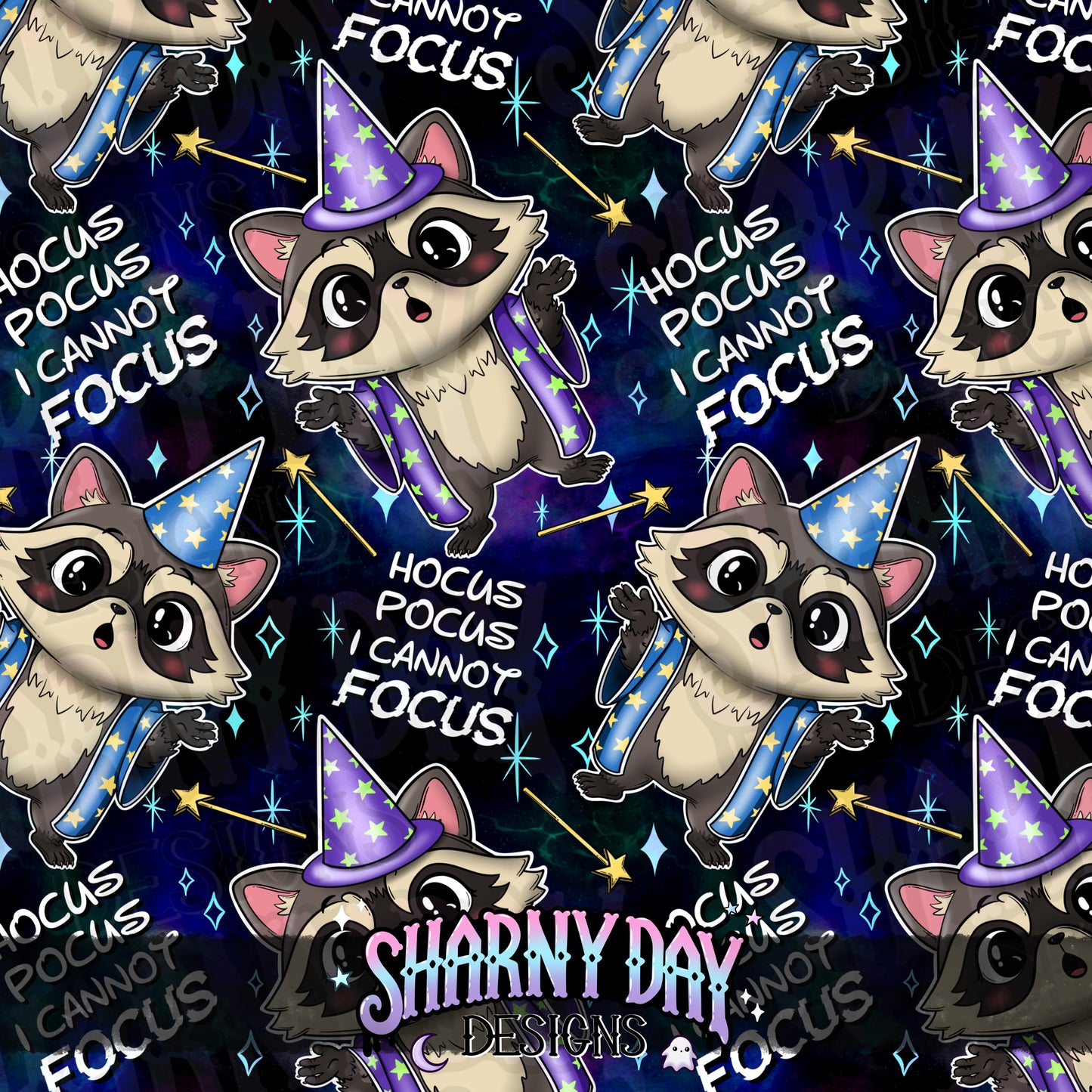 Hocus Pocus I Cannot Focus Exclusive Seamless Pattern Design