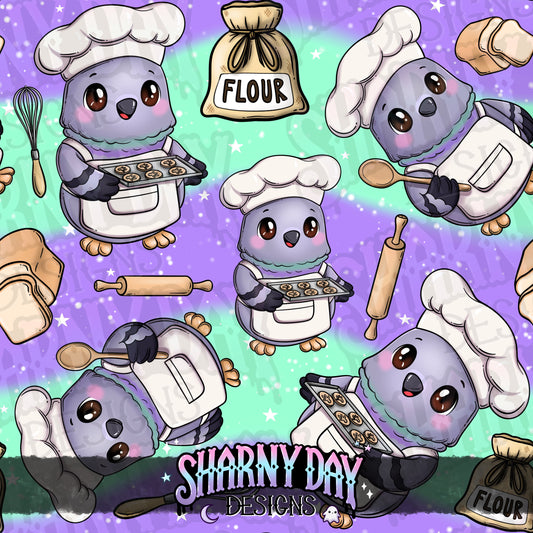 Baker Pigeon Exclusive Seamless Pattern Design