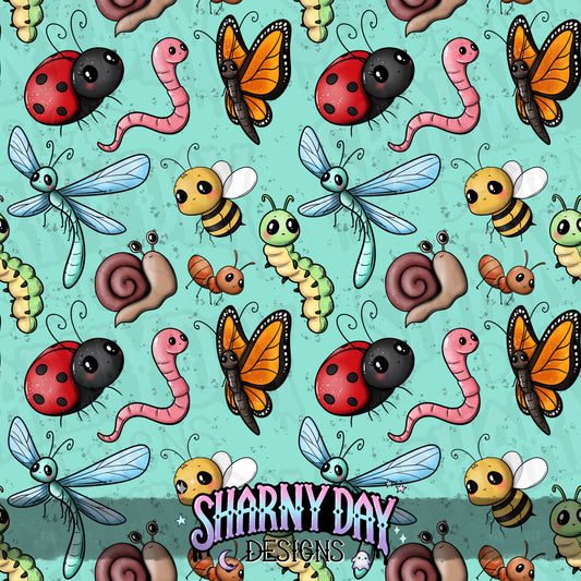 Happy Bugs Exclusive Seamless Pattern Design