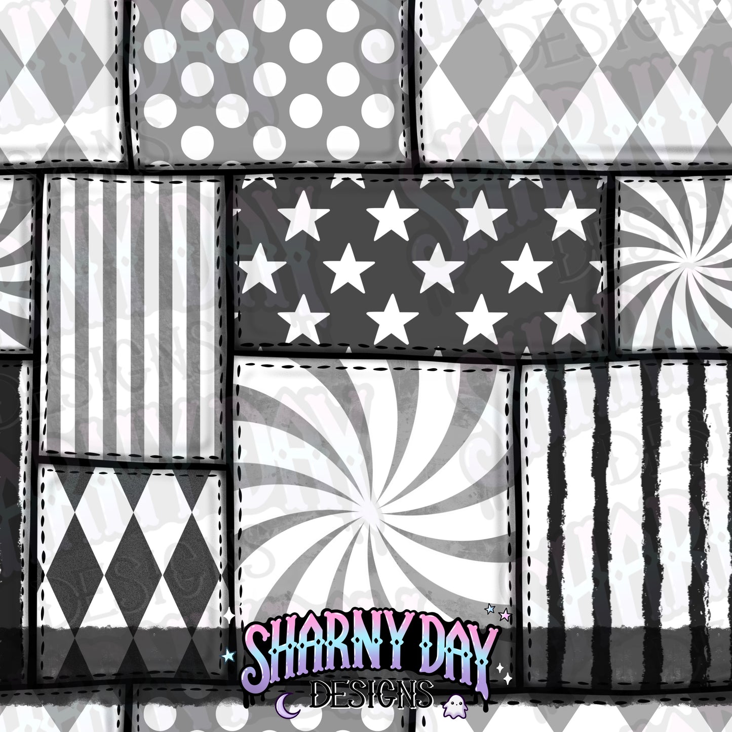 HEXTOBER - Circus Patchwork non-exclusive Seamless Pattern Design