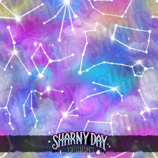 Zodiac Constellations Limited Exclusive Seamless Pattern