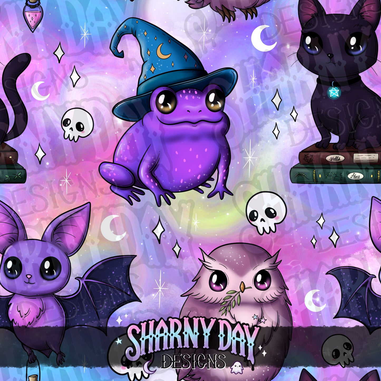 Magical Familiars Limited Seamless Pattern