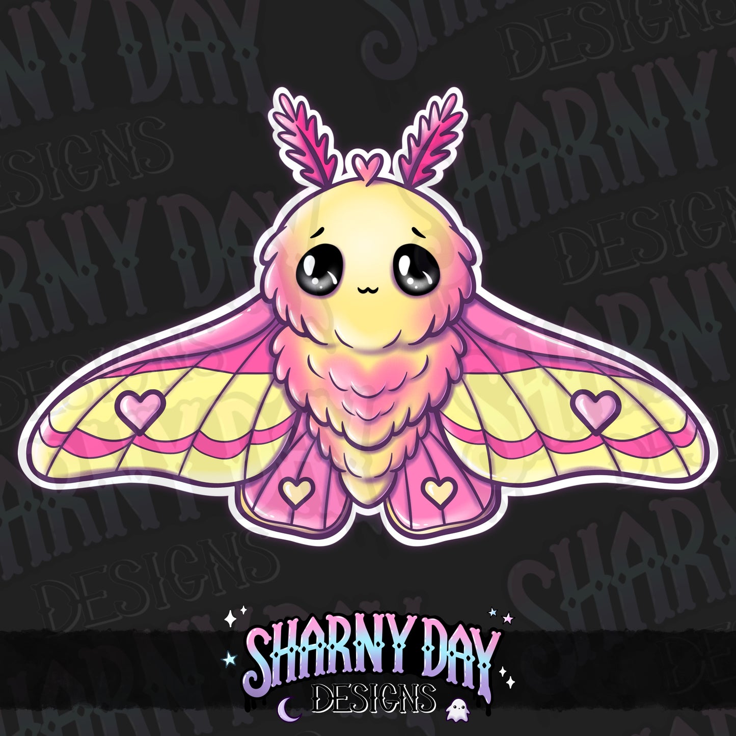 HEXTOBER - kawaii Rosy Maple Moth non-exclusive PNG