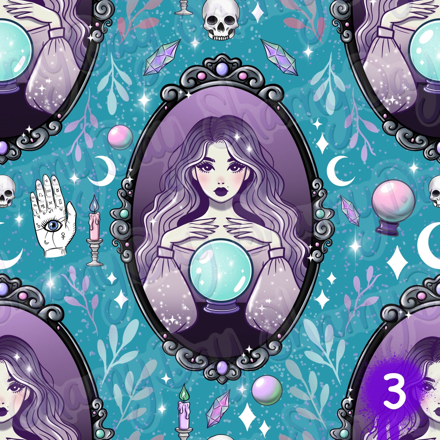 Fortune Teller Exclusive Seamless Pattern