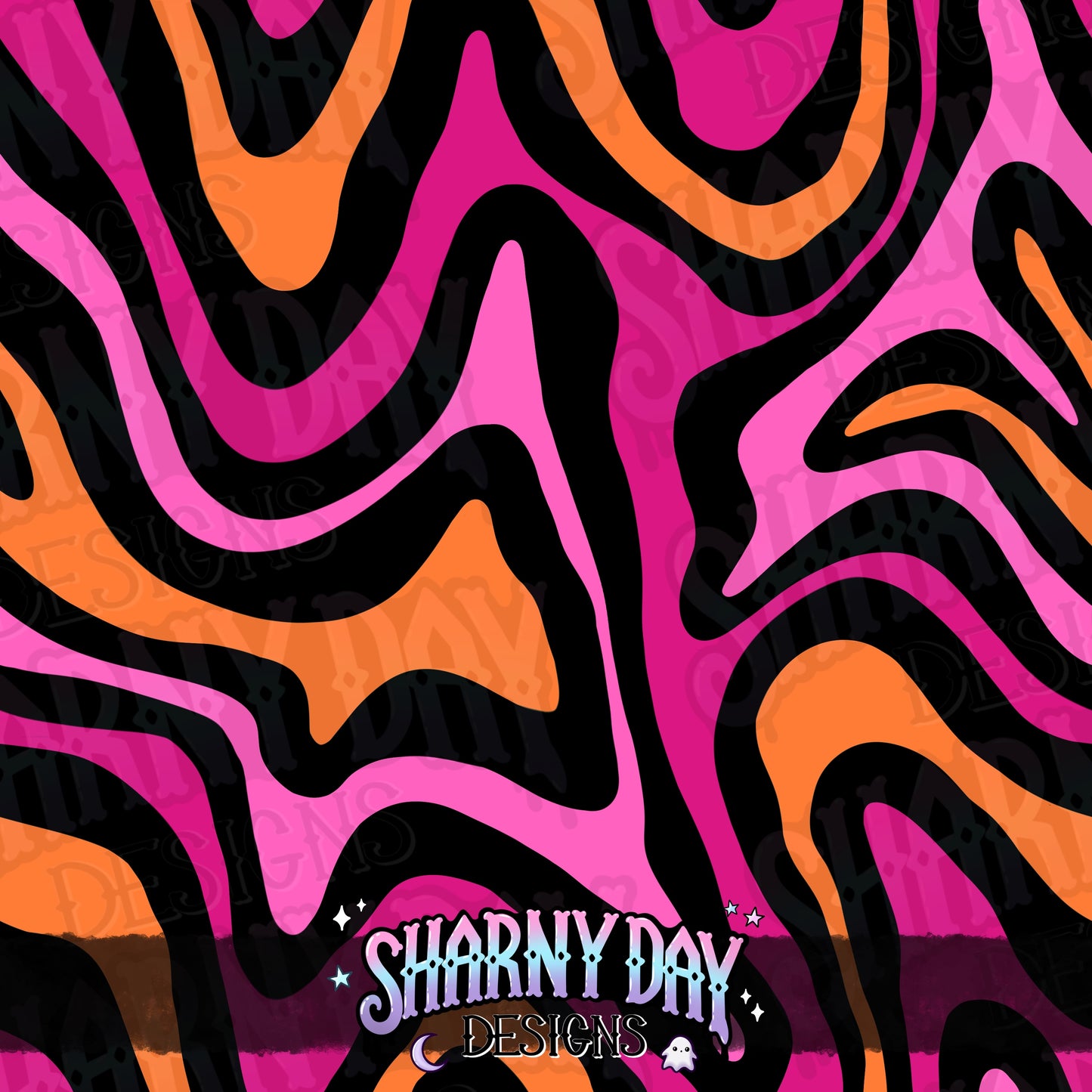 Retro Swirly Vibes Exclusive Seamless Pattern Design