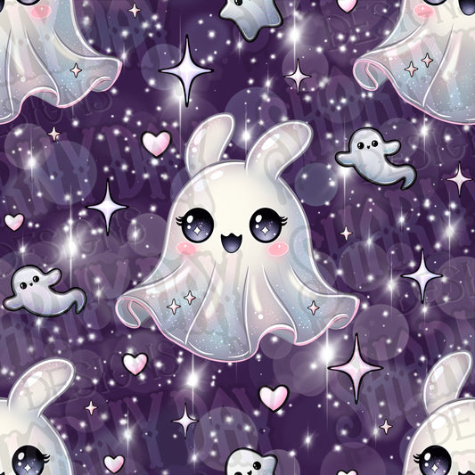 Kawaii Ghost Bunny Exclusive Seamless Pattern Design