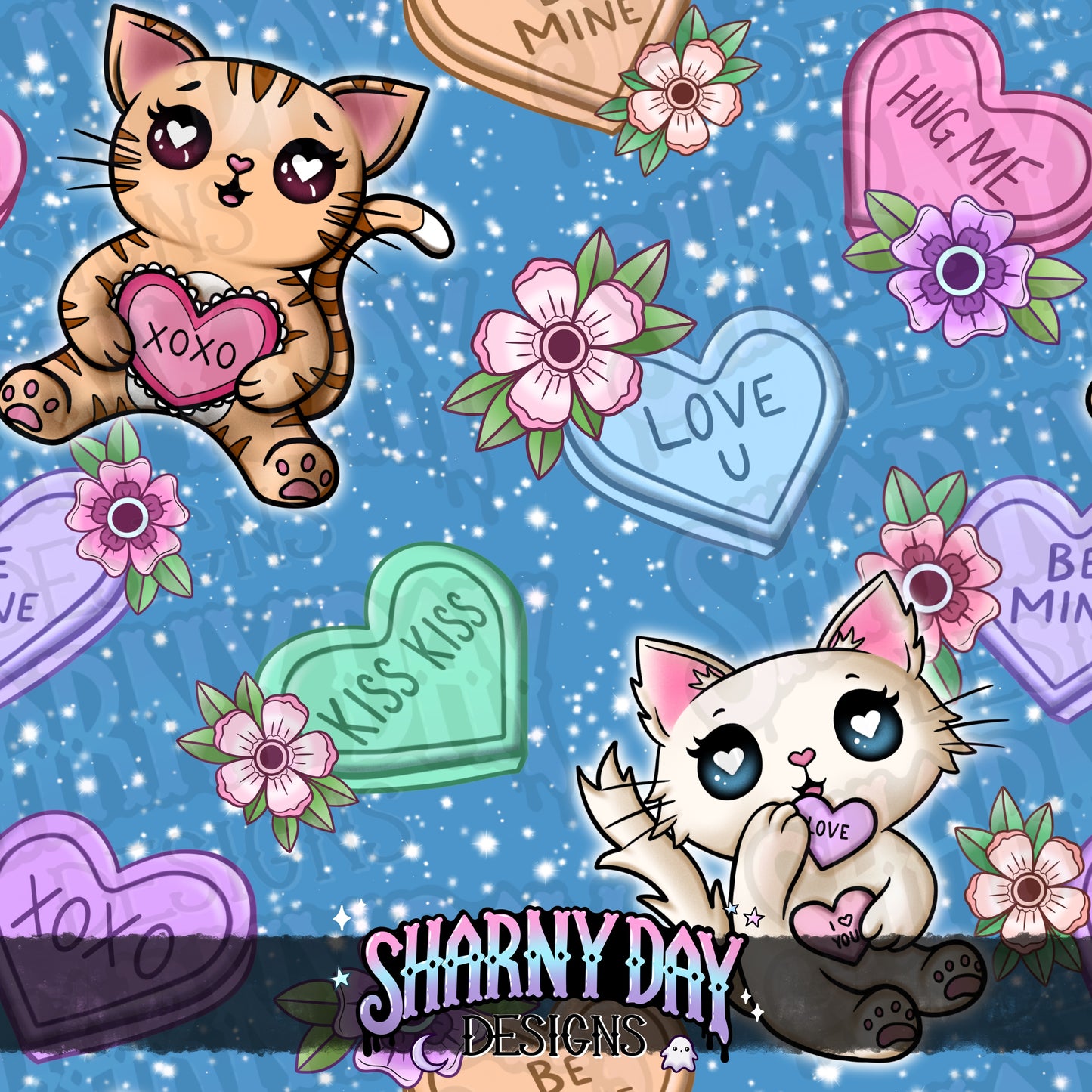 Kitty Sweethearts Exclusive Seamless Pattern Design