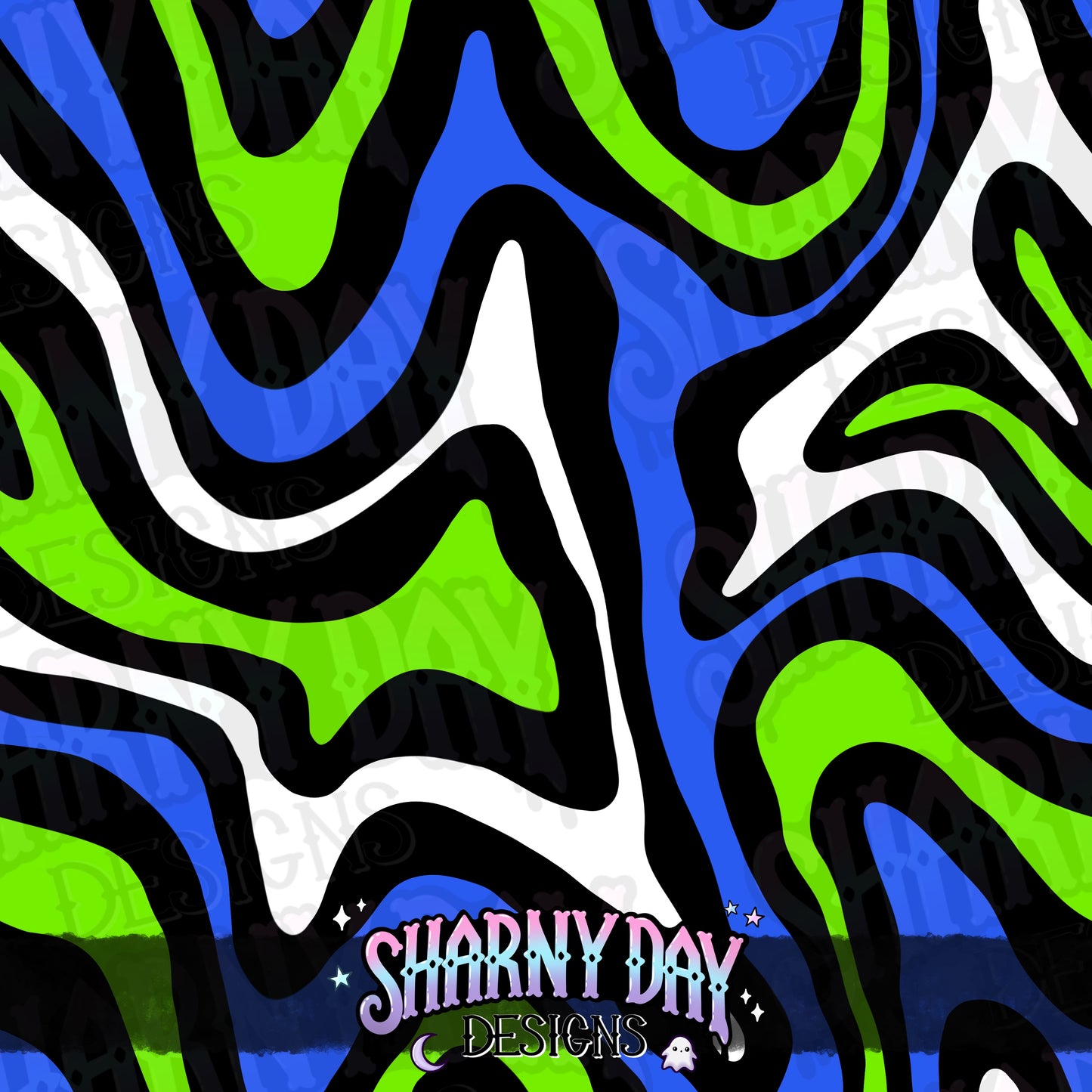 Retro Swirly Vibes Exclusive Seamless Pattern Design
