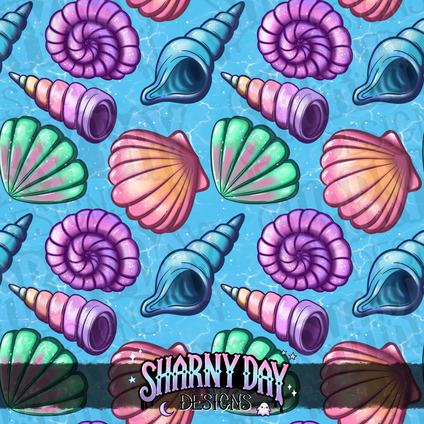 Summer Shells Limited Seamless Pattern